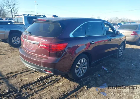 2014 Acura Mdx Technology Package z USA, uszkodzony, nr VIN 5FRYD4H41EB028323